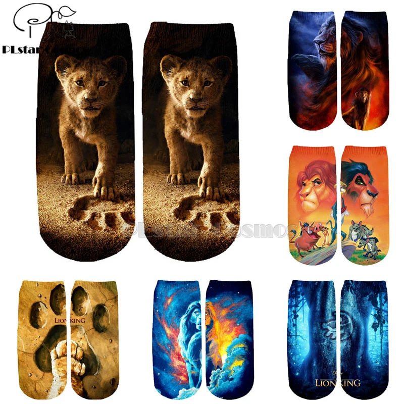 PLstar Cosmos Лидер продаж повседневные хлопковые носки с рисунком льва короля Симбы