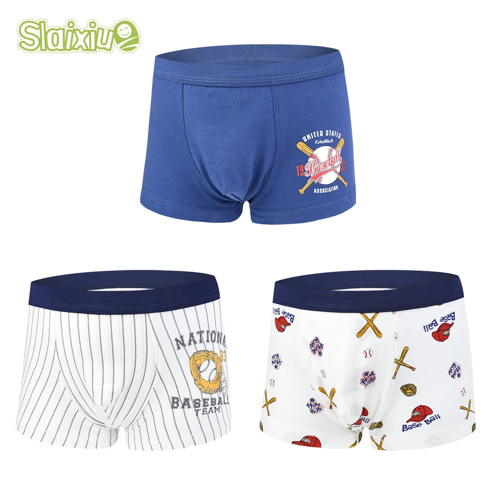

3 Pcs/lot Boys Underwear Cotton Kids Boxer Briefs Clothes Soft Cartoon Shorts Teenager Panties For 2-10Years Old