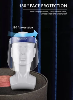 

2pcs Head-mounted Transparent Protect Mask Splashproof and Dustproof Transparent Hat Comfortable Outdoor Travel Safty Dropship