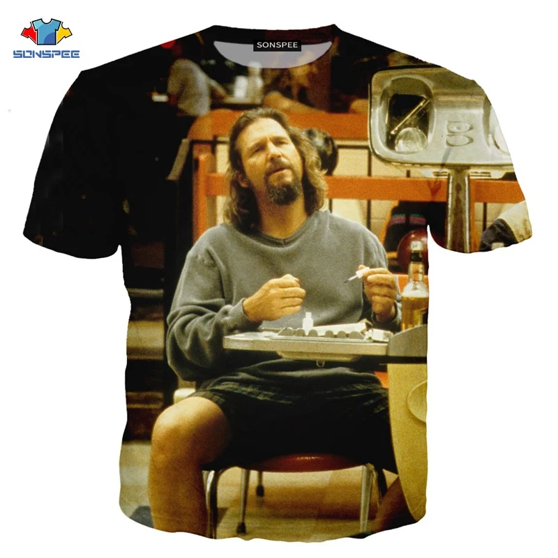 SONSPEE The Big Lebowski Harajuku 3D печатных мужчин и женщин одежда Хип Хоп футболка унисекс короткий рукав Уличная пуловер XK117c - Цвет: 19