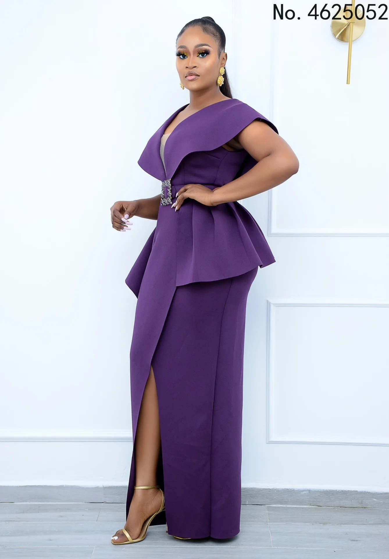 Женское платье с коротким рукавом и V-образным вырезом | Женская одежда