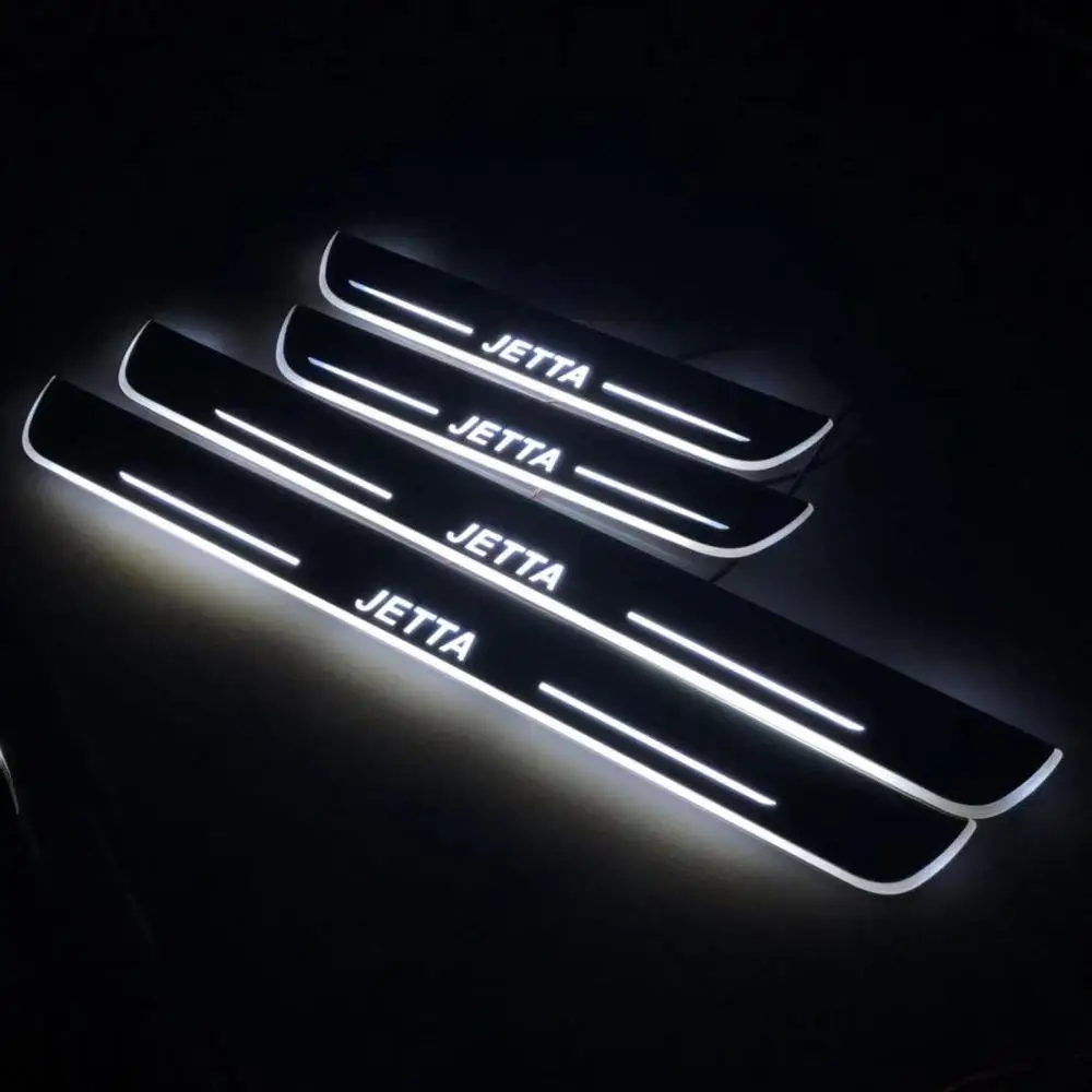 RQXR светодиодные накладки на пороги для Volkswagen Jetta плоские накладки фиксированный светильник, 4 шт