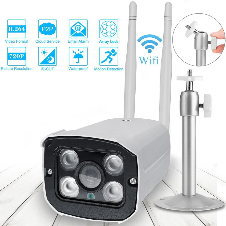 720P 1080P наружная IP камера наблюдения на открытом воздухе Wifi CCTV Bullet аудио