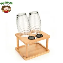 

Soda Stream Bottle Holder for Glass Bottles Drainage Bottle Holder for Bamboo Drainage Tanks with Drainage Bowl