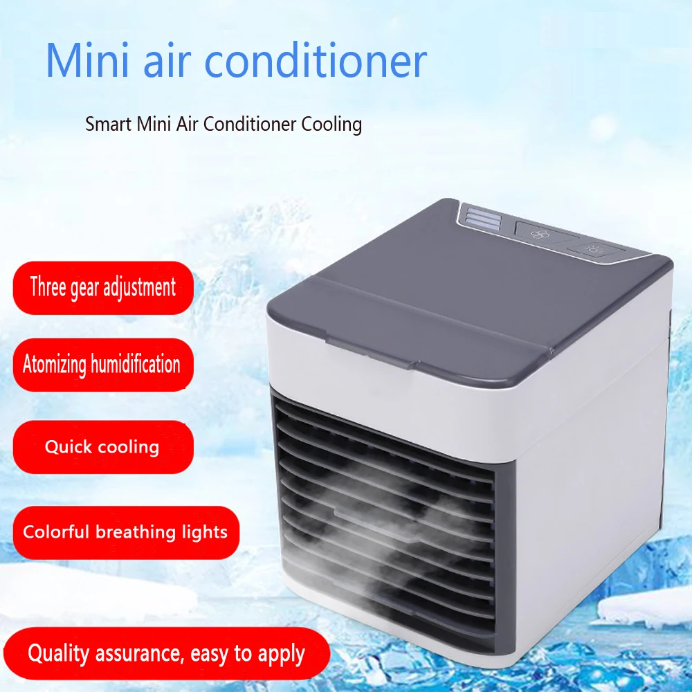 Details about   Home Mini Air Conditioner Portable Air Cooler 7 Colors LED USB Personal Space 