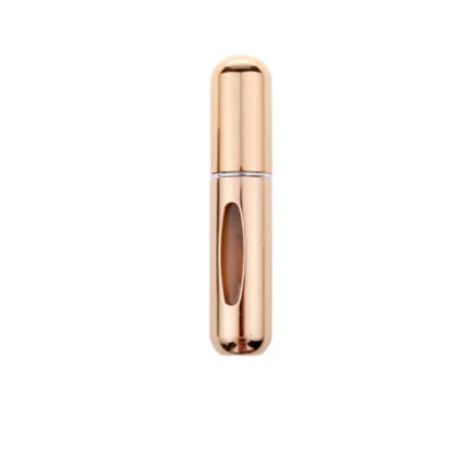 Bright gold Bottom-filled Mini Perfume Spray Bottles Metal Shell Spray Atomizer Portable Travel Perfume Storage Bottle Points Bottling - Цвет: Bright gold