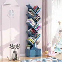 Bibliothèque verticale, filet d'art créatif, sol rouge, dispositif de groupe de vent, étagère tridimensionnelle Simple, petite combinaison