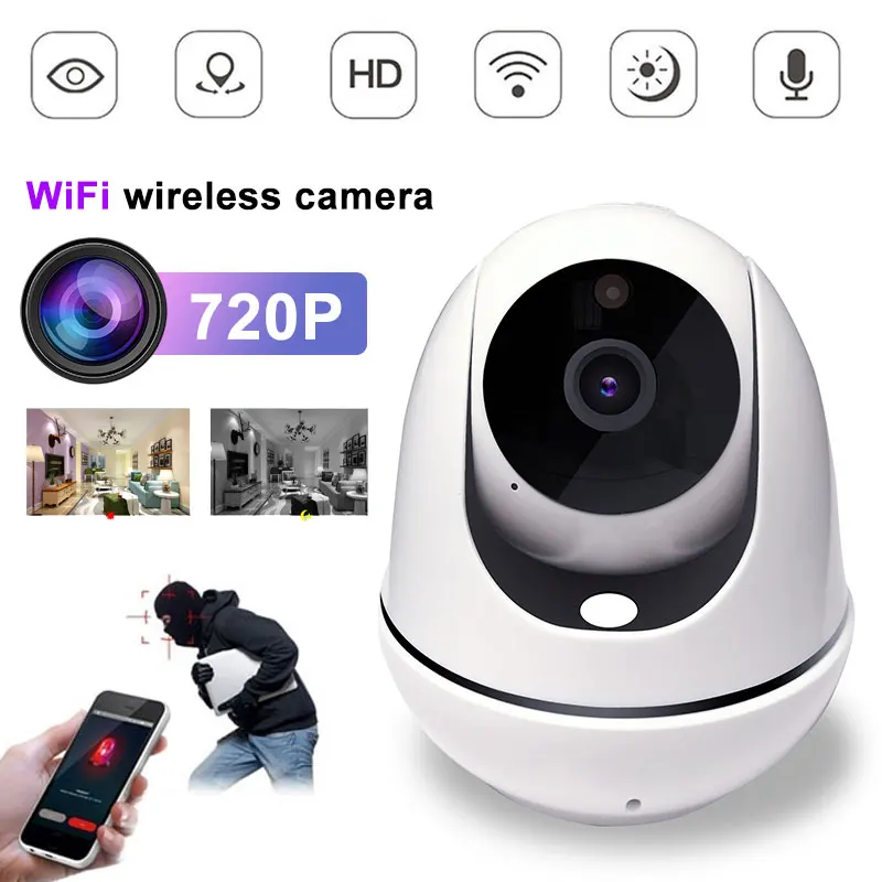 

Cloud Wireless CCTV Camera View 4 Screens Simultaneously Indoor Video Playback PTZ Two Way Audio Intelligent Auto Tracking