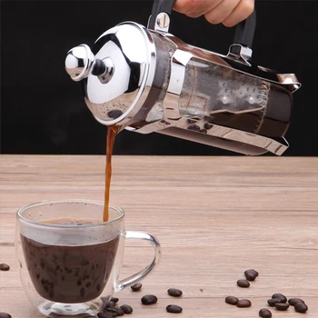 

French Press Coffee/ Tea Brewer Coffee Pot Coffee Maker Kettle 1000ML Stainless Steel Glass for Coffee Drinkware