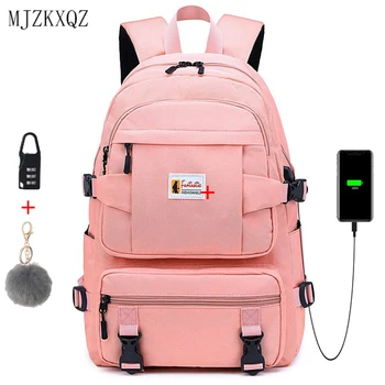 

Mjzkxqz Multifunction Large Capacity Teens Bag Fashion USB Charging Waterproof Anti-Theft 15.6 Inch Laptop Backpack Student Bag