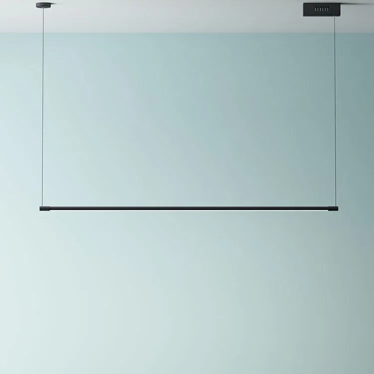 

Minimalist LED Pendant Lamps For Living Room Restaurant Bedroom Home Hanging Lamp Nordic Aluminum Black Art Long Pendnat Lights