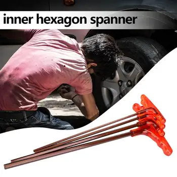 

6pcs/set High-quality T-handle Screwdriver Vehicle Maintenance Gadgets Hexagon Wrench Set Allen Key Hexagon Spanner