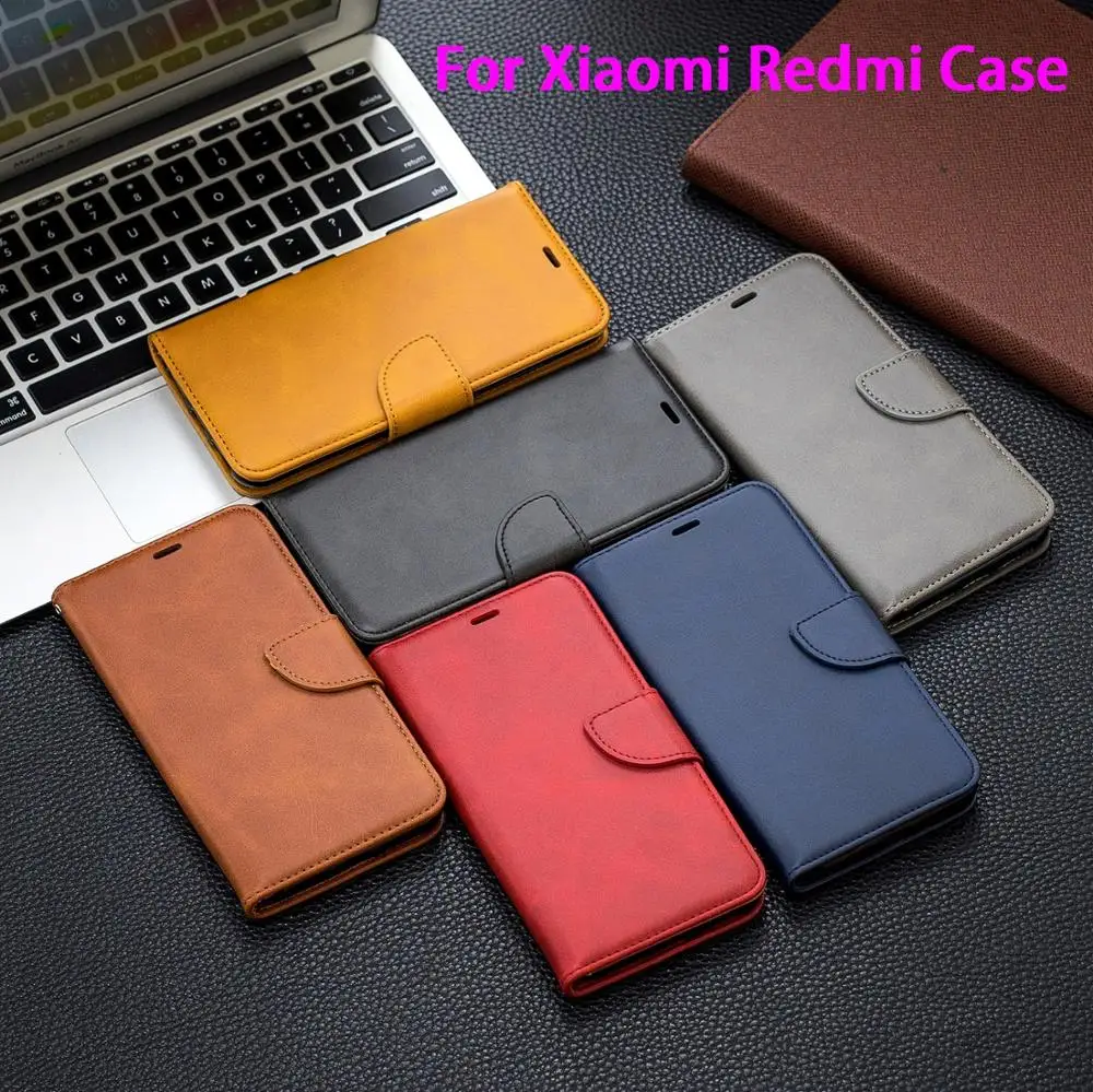 Чехол для Xiaomi Redmi Note 8 7 6 5 4 Pro красный флип кошелек MI K20 8A 7A 6A 5A 4X Pocophone F1 кожаный чехол