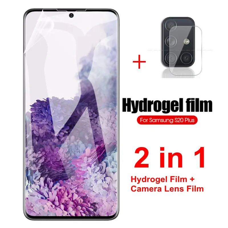 2 в 1 мягкая Гидрогелевая пленка из ТПУ для Samsung Galaxy S20 Plus HD объектив камеры