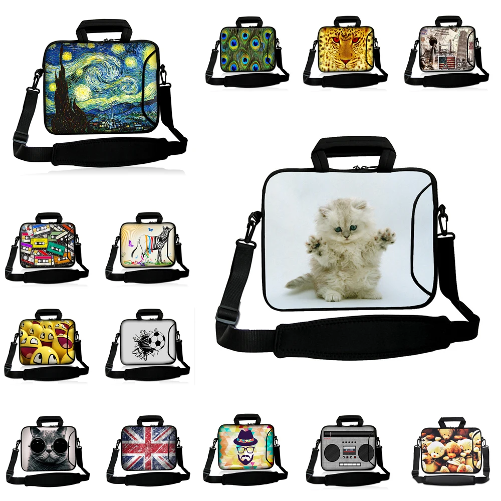 Neoprene 10Inch 12 Tablet Netbook Portable Laptop Messenger Handle Messener Briefcase For Macbook Air Pro 13.3 14 15 17 15.6Inch