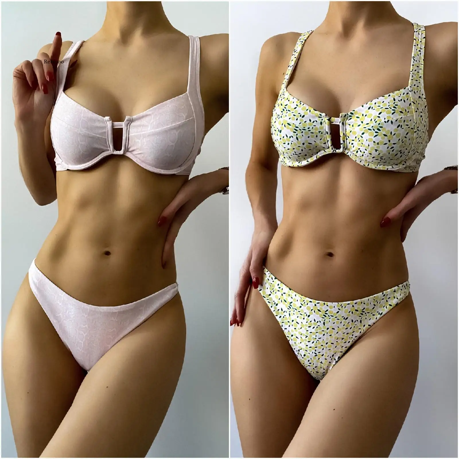 

Women's Sexy Fashion Split Swimsuit Sexy Hollow Out Steel Bra Gathered Bikini Brazilian