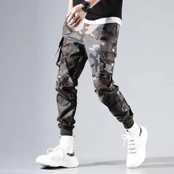 

EWQ / 2020 spring Male's Trousers Tide Casual Fashion New Pants For Male & Female More Pockets Safari Style Cargo Pants 19H-a61