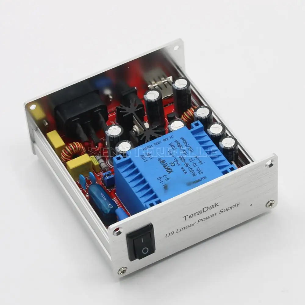 New TeraDak TeraLink X2 External Linear Power Supply DC8.5V+USB 5V Independent Output Power Adapter For Audio DAC Amplifier