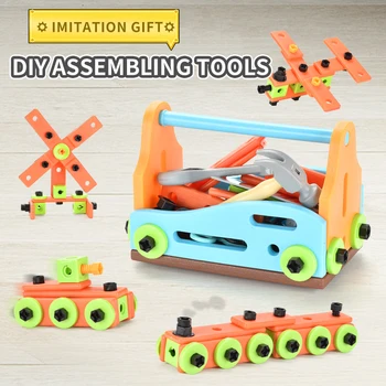 

90Pcs Tool Toys Toolbox Kit DIY Engineering Pretend Play Toys Early Learning Educational Toys For Boys Kids