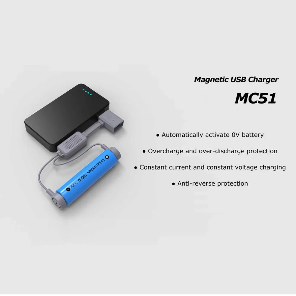 MC51 многофункциональное магнитное USB зарядное устройство для AA AAA 18650 литий-ионная батарея мини зарядка/разрядка Банк питания