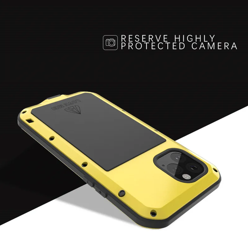 LOVEMEI мощный Алюминиевый металлический водонепроницаемый чехол для iPhone X XS XR 11 Pro Max 8 7 6S Plus противоударный полный корпус
