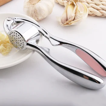 

Metal Garlic Press Manual Garlic Ginger Quick Squeezer Multifunction Crusher Antirust Durable Hand Squeeze Garlic Peeling Device