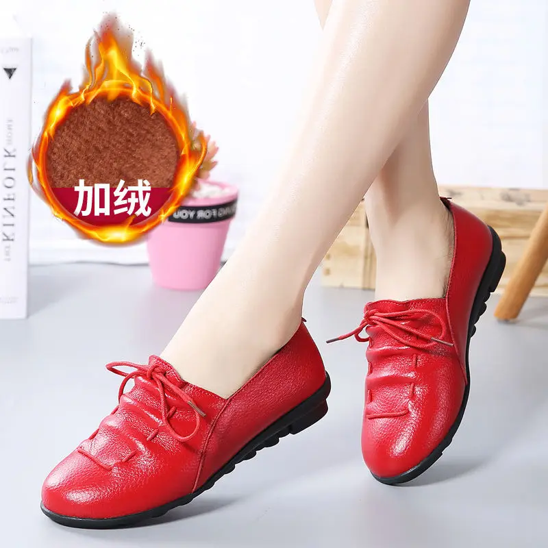 

Jurmacun [] Slip-on Spring And Autumn Flat Heel Casual Shoes Moccosins Lazy WOMEN'S Shoes Flat Mom Shoes