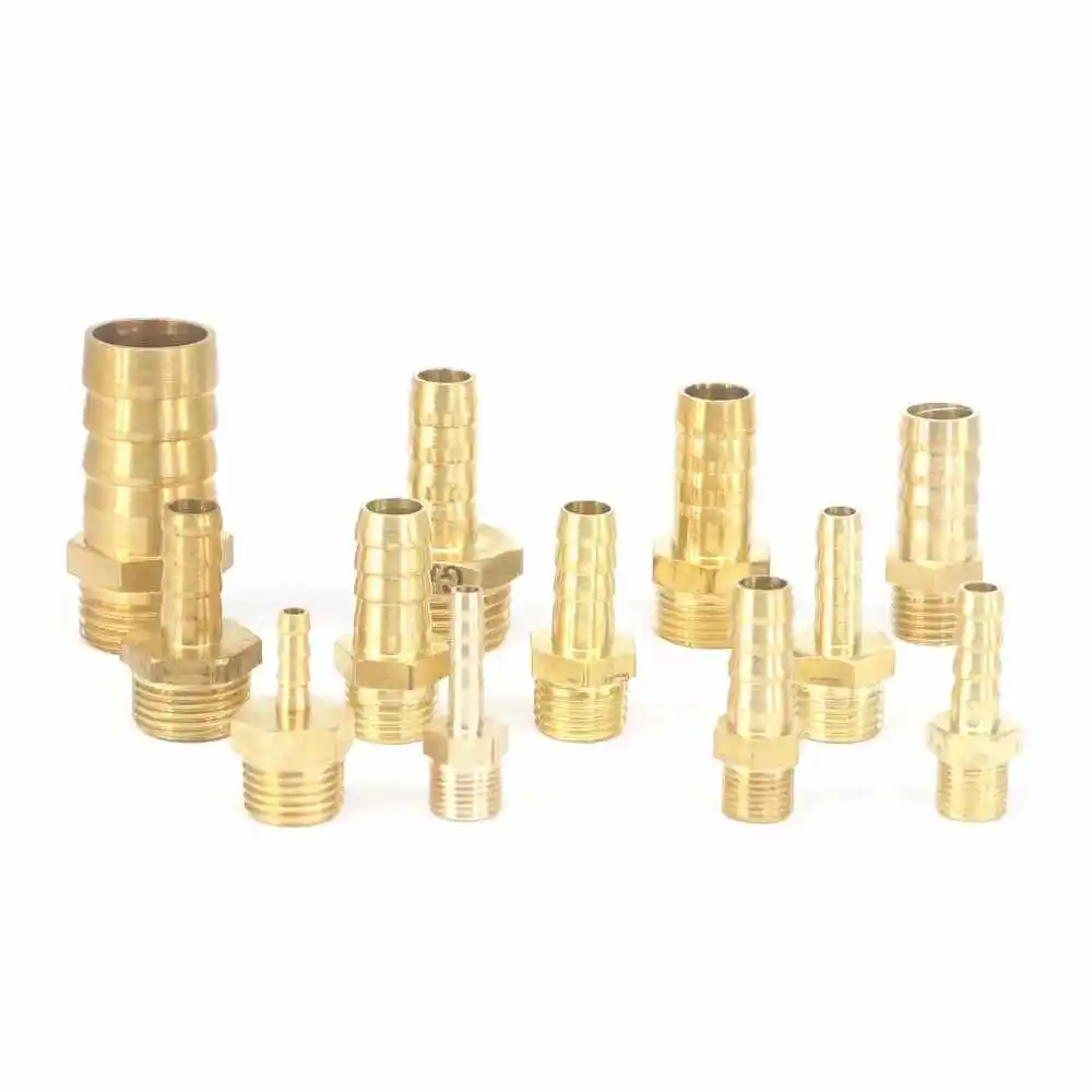 

LOT 2 Fit Hose I.D 10/12/14/16/19/25mm Barbed x 3/4" 1" BSPP Male Straight Brass Connector Pipe Fitting Adapters