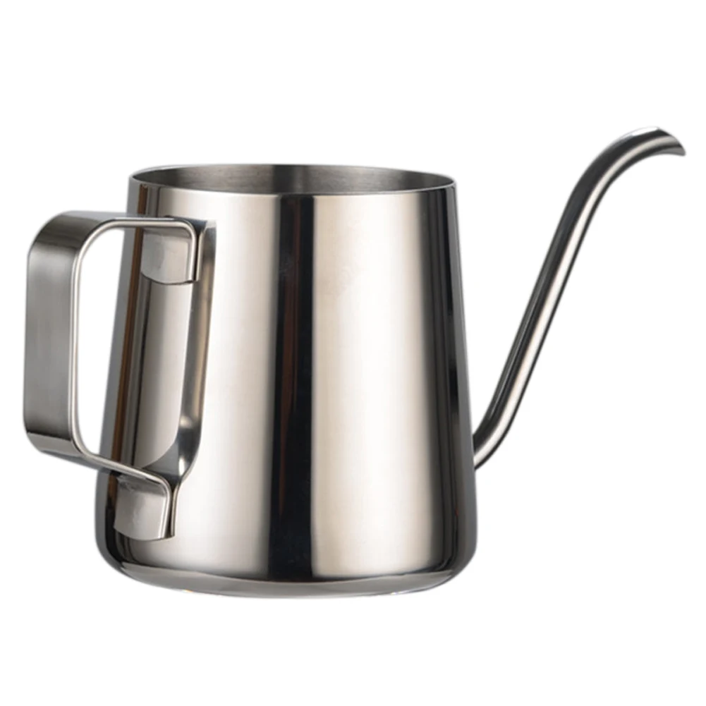 silver 250ml Дропшиппинг из нержавеющей стали Длинный Носик капельного чайника узкий гусиной ручной залейте кофейник P666 - Цвет: silver 250ml