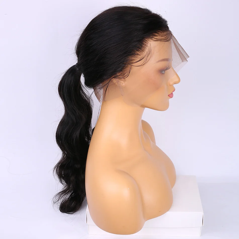 ALIBELE 360 парик из натуральных перуанских волос волнистые волосы 150% Реми