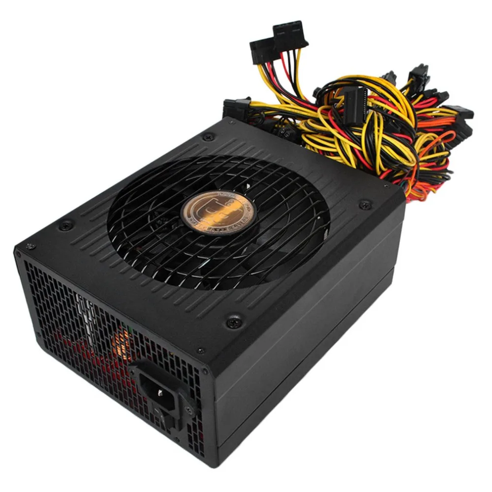 High Efficiency Rated 1800W Safe Stable Power Supply for Mining Miner Machine with Low Noise Cooling Fan For PC Windows