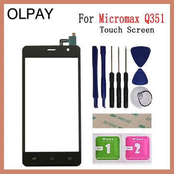 

5.0'' inch Touch Screen For Micromax Q351 Touch Screen Digitizer Panel Front Glass Lens Sensor Tools Adhesive+Wipes
