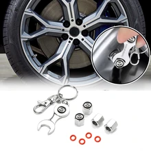 

4Pcs Badge Car Mini Wrench Keychain Knurling Style Wheel Tire Valve Tyre Caps For Mazda 2 3 5 6 2017 CX-4 CX-5 CX-7 CX-9 CX-3