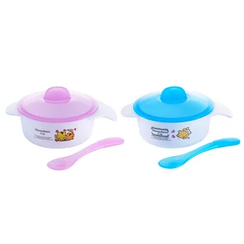 

Baby Food Storage Cartoon Pattern Bowl Spoon Set for Kids Children Tableware Eco-friendly Dinnerware Feeding
