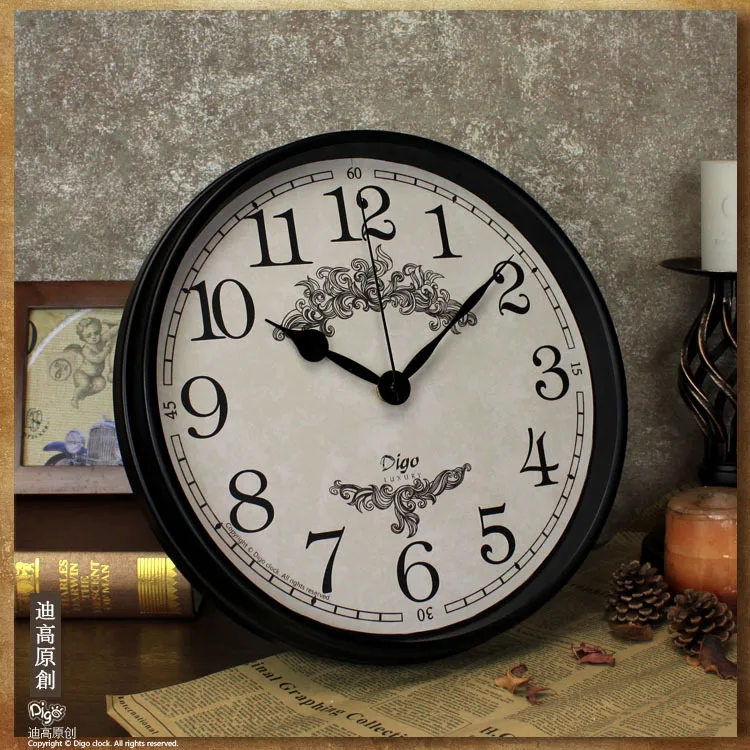 Manufacturers Direct Selling Metal Retro Wall Clock American-Style Clock European Style Clock Amazon Hot Selling Product Clock