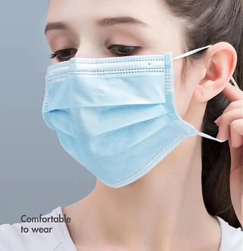 

Spot package mail disposable packaging protective dust air respirator masks English 3 layer of 50 boxes of reports