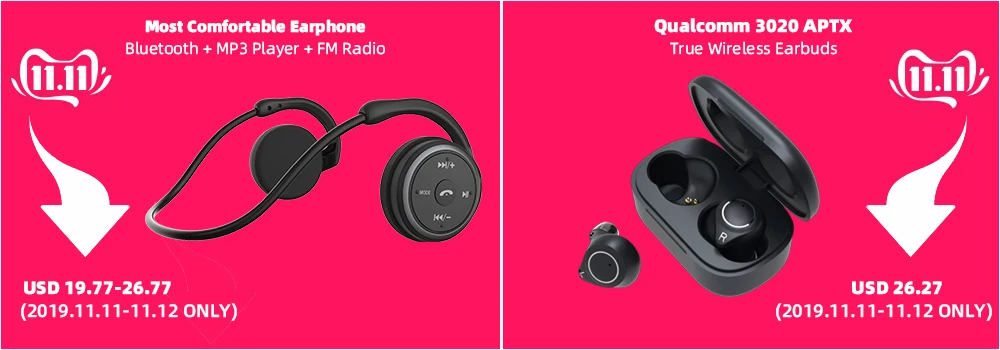 Спортивные bluetooth-наушники Arikasen с MP3-плеером, беспроводные Bluetooth 4,1 спортивные водонепроницаемые наушники с микрофоном