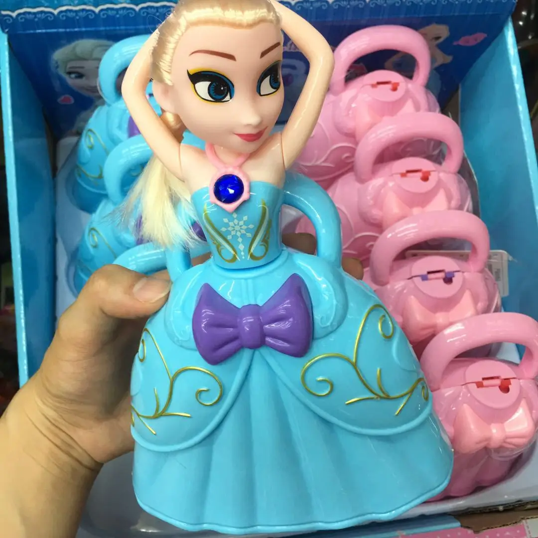 Девочка принцесса трансформация кукла игровой дом игрушки аксессуары переодевание одеваются снег ручной хранения косметическая коробка