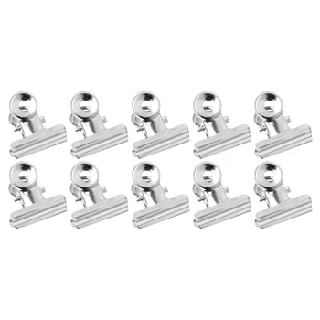 

10Pcs Metal Bulldog Grip Clip Food Sealer Bag Clamp Paper Document Ticket Binder85WC