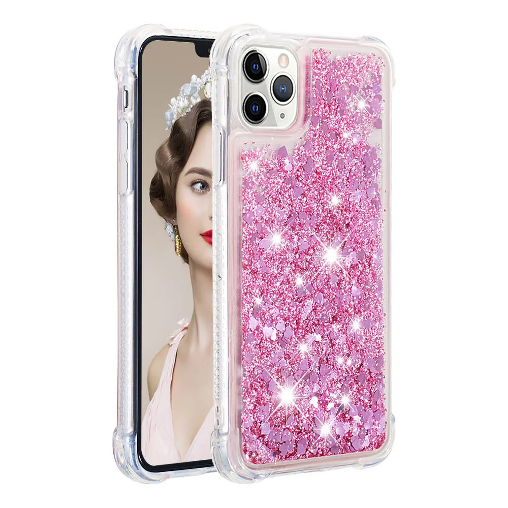 Color 04 Роскошный блестящий Жидкий чехол для iphone 11 Pro Max, силиконовый чехол Dynamic Liquid Star Quicksand для iphone 11 XR Xs, максимальный чехол - Цвет: Color 04