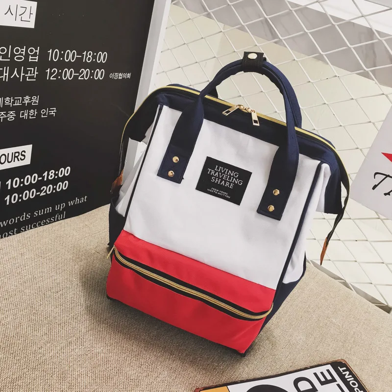 

2019 New Style Outdoor Travel Backpack Large Capacity Diaper Bag Women's South Korea Simple Versatile Clip Schoolbag