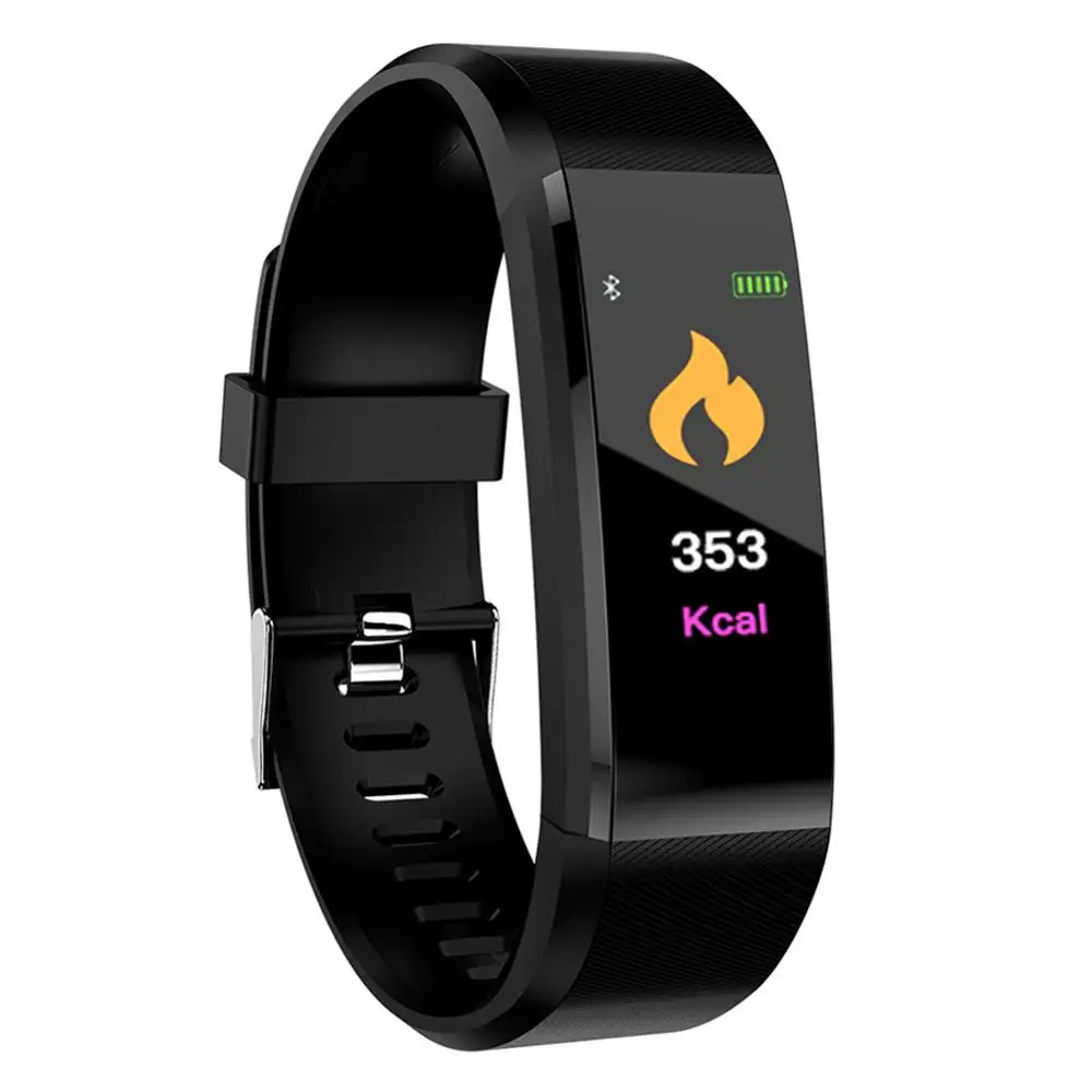 

NEW 115Plus 0.96 inch Color Screen Smart Bracelet Sport Smart Watch Blood Pressure Dynamic Heart Rate Monitoring Step Count
