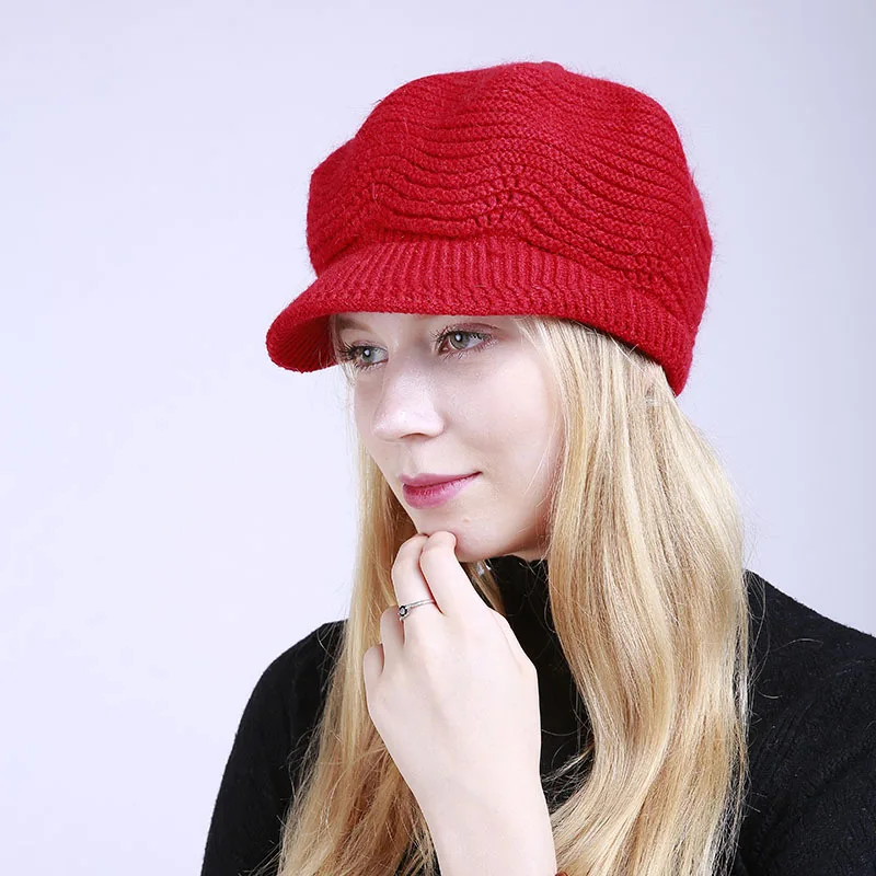 

Fashion Women Winter knitted Hat Fall Hat Thick Outdoor Warm and Bonnet Skullies Beanie Soft Caps Fedoras chapeu feminino