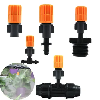 

50PCS Yellow Misting Sprinkler With Connectors Garden Watering Tools Adjustable Mist Nozzle For Microspray Drip Fittings