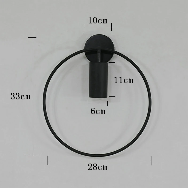 Современный Бра настенный светильник с светодиодный лампочкой для спальни гостиной кухни ванной комнаты Лофт лестницы настенная для домашнего интерьера Декор - Цвет абажура: Black Small