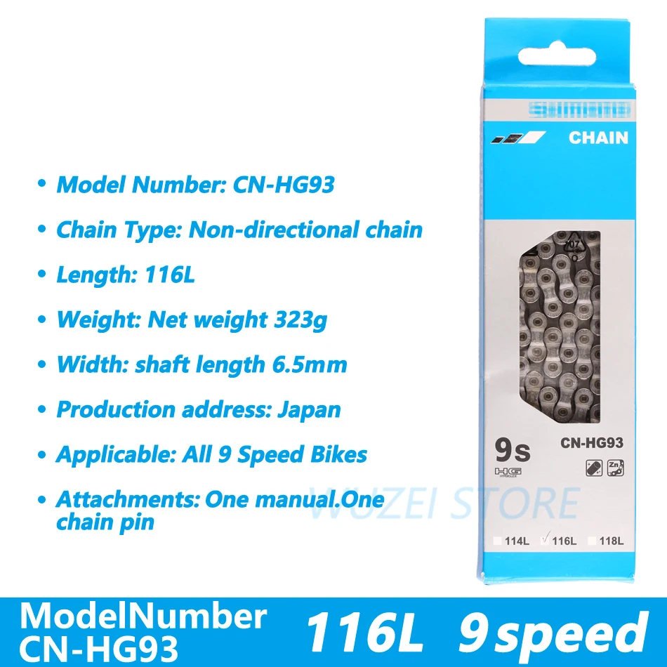 SHIMANO 8/9/10/11/12Speed Chains HG40 HG50 HG53 HG93 HG54 HG95 4601 HG601 HG701 HG901 Road MTB Bicycle Chains 112/116/118 Links