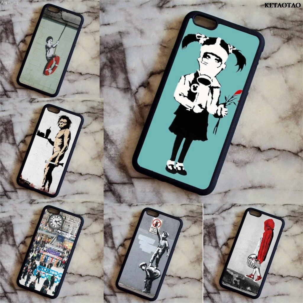 Arsmundi Maschera antigas Banksy художественные чехлы для телефонов Samsung galaxy S3 4 5 6 7 8 Note 2 3 Чехол
