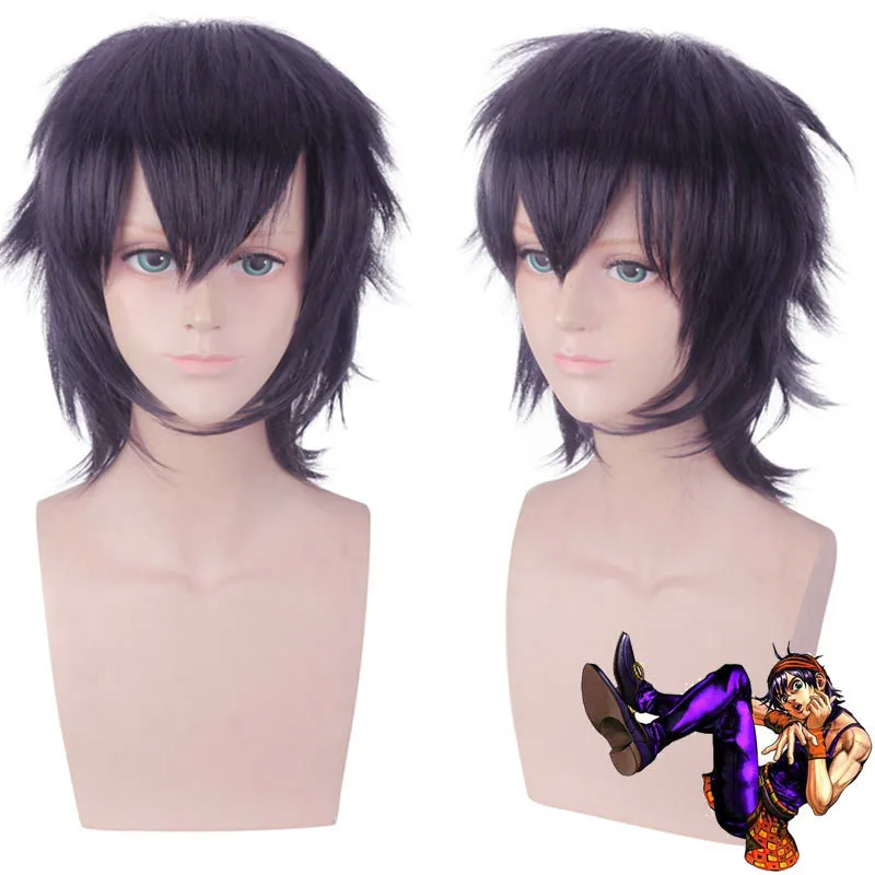 

JOJO's Bizarre Adventure Cosplay Wig Narancia Ghirga Aero Smith Wig Head Costume Halloween Party Wigs