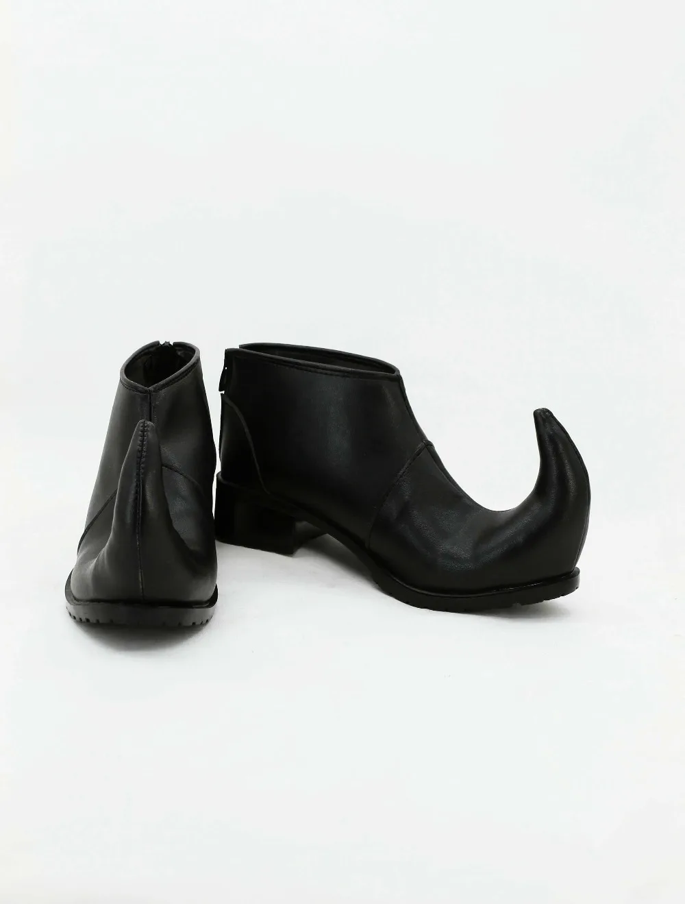 Christmas Buddy the Elf Cosplay Shoes Black Leather Upturned Toes