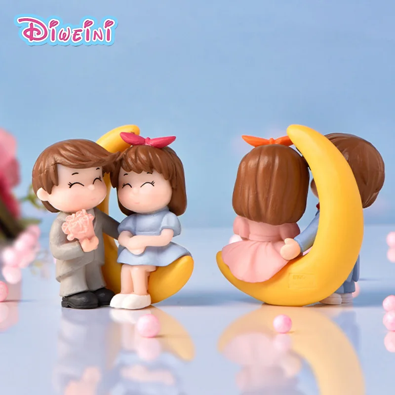 Lover Moon Couple Boy Girl Action Figure Cartoon Character Model Figurine Birthday Cake Decoration Toy Doll House Gift For Kids Action Figures Aliexpress